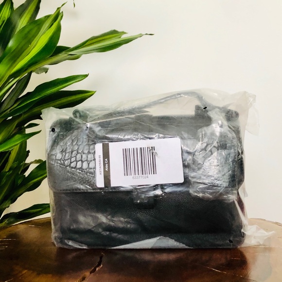 Brand New Aldo Black Animal Print Crossbody Bag - Picture 10 of 10